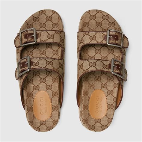 gucci gg print men slides|expensive gucci slides.